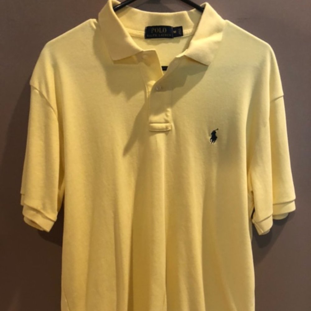 Polo Ralph Lauren Mens' Light Yellow Polo Medium